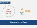 What Are Comments In Java Benefits Of Comments Java Tutorials Code Bode