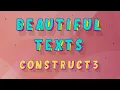 How to Make Beautiful Texts in Construct 3 SpriteFont