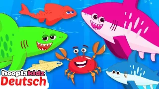 The Shark Song (German) | Hai lied | HooplaKidz Deutsch | Kinderreime und mehr