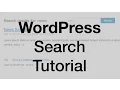 WordPress Search Theme Tutorial