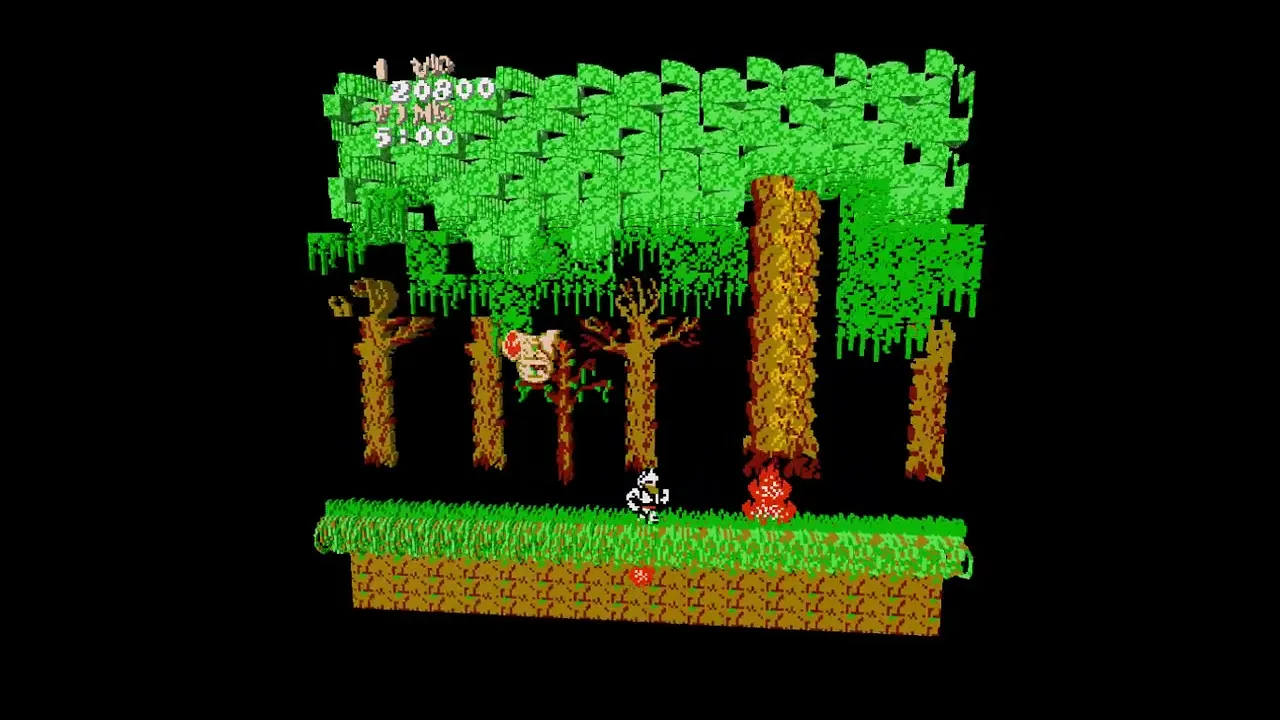 Ghosts'n Goblins God Mode (NES 3D GamePlay)