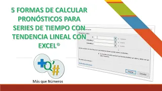 PRONÓSTICOS PARA SERIES DE TIEMPO CON TENDENCIA LINEAL CON EXCEL