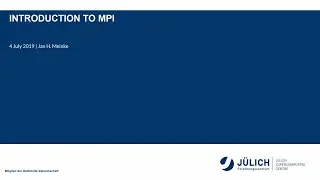High-Performance Computing with Python Introduction to MPI