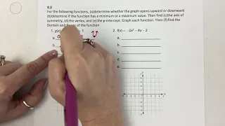 Algebra 2 Chapter 5 Quiz Review