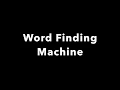 Word Finding Machine Scrabble Word Finder