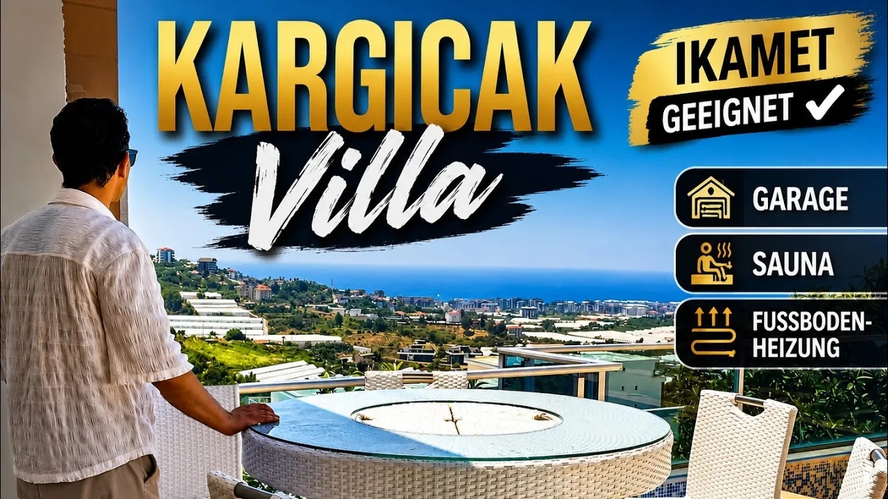Sea-View 3+1 Villa in Kargicak with sea view