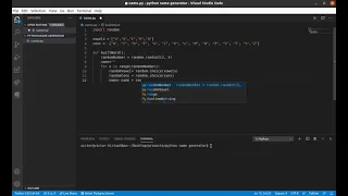 Make a simple random name generator using python