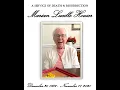 A Service of Death Resurrection Marian Lucille Houser