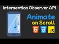 Scroll Animation Made Easy Intersection Observer API Tutorial