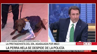 👉 LA PERRA HEA SE DESPIDE LA POLICÍA: FUE AGASAJADA POR MILEI
