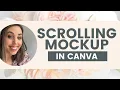 Create a scrolling computer mock up - quick Canva tutorial