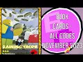 Roblox Blox Cards - All Codes November 2023