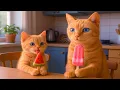 Download Lagu Mama Cat Collects Watermelon and Makes Watermelon Ice Cream for Her Kittens! 🐾❤️