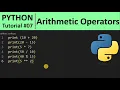 Python Tutorial - Arithmetic Operators in Python Programming