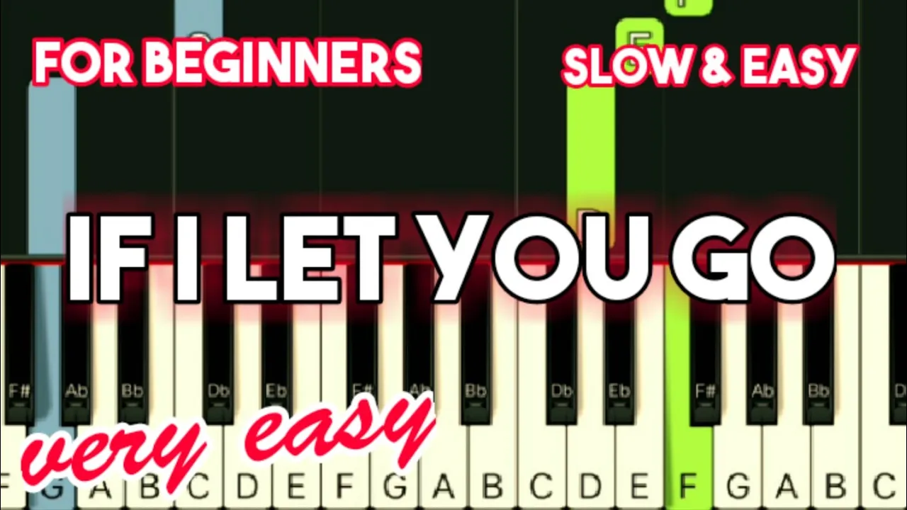 WESTLIFE - IF I LET YOU GO | SLOW & EASY PIANO TUTORIAL