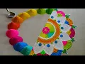 Satisfying Sand art Happy New Year rangoli designs 2025