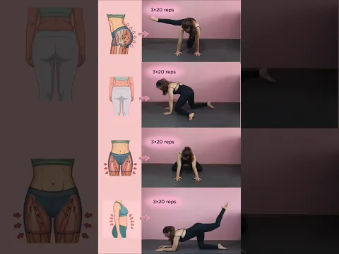 Mat workout at home for glutes, hips & flat belly ✨