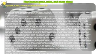 How to Play bunco game rules and score sheet