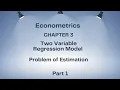 Econometrics chapter 3 two variables regression model the problem of estimation