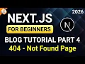 Learn How to Create a Custom 404 Page in Next js Hindi Tutorial