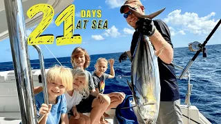 21 DAYS AT SEA – Crossing the PACIFIC searching for PARADISE – Sailing Family – Part 1 (Ep. 58)