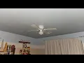 Hampton Bay Littleton 42 indoor white ceiling fan with a light kit