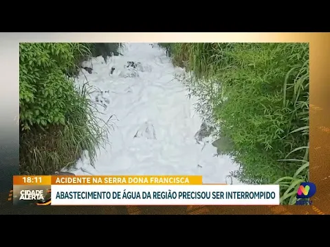 Acidente com caminhão de produtos tóxicos interdita Serra Dona Francisca