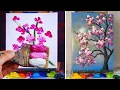 Lagu Beautiful Cherry Blossom Acrylic Painting | Easy Acrylic Flower Painting Tutorial #206