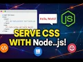 89 How to Serve CSS Files with Node js Simple Web Server Tutorial