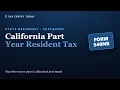 California Part Year Resident Tax How Form 540NR Works 2026
