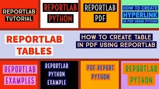 REPORTLAB REPORTLAB PYTHON TUTORIAL How To Add Table In Pdf Using Reprtlab Python PART 26