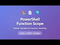 PowerShell Function Scope Explained Local Script Global Variables Tutorial