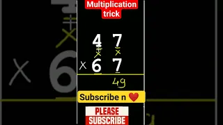 Multiplication trick 47 67 math trick