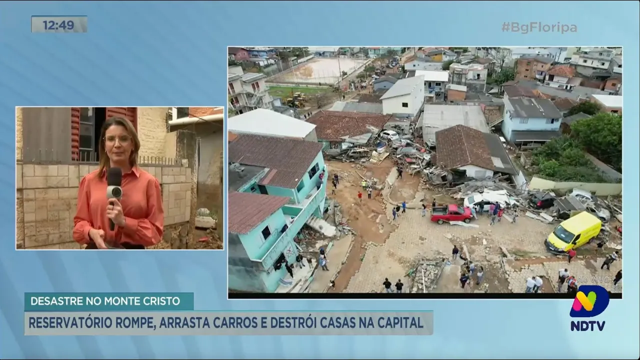 Monte Cristo: famílias têm as casas destruídas com o rompimento do reservatório da Casan