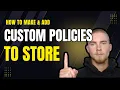 How To Add A Custom Policies Page To Your Shopify Store Updated Version