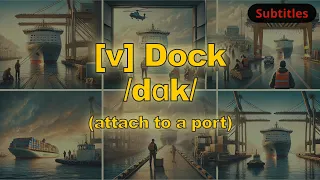 v Dock meaning attach to a port with 5 examples