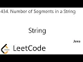 LeetCode 434 Number of Segments in a String String Java