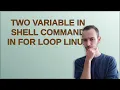 Two variable in shell command in for loop Linux