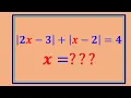 Double absolute value equation the easiest method