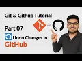 Undo Changes in Github Git GitHub Tutorial in Hindi 2025 Part
