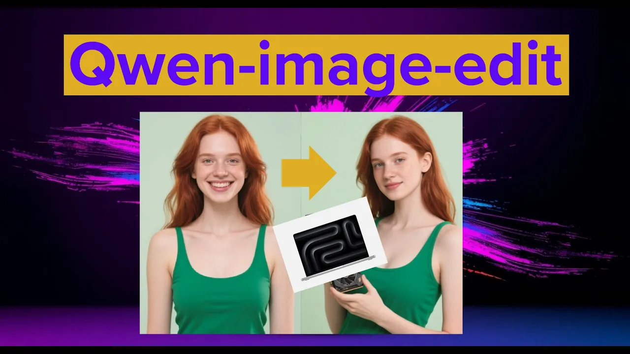 Mac or Nvidia GPU run Qwen-image-edit locally - Mac AI Tutorial Video Thumbnail