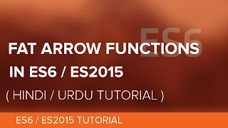 Arrow Function In JavaScript - Hindi Urdu Tutorial
