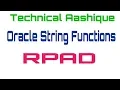 rpad function in Oracle string function