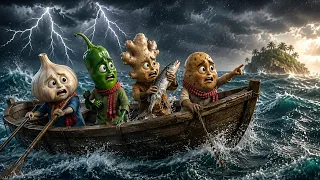 आलू और उसके दोस्त फंस गए सुनसान Island पर | Emotional Vegetable Story