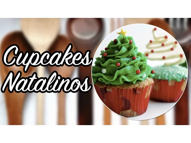 #40 CUPCAKES NATALINOS COM BUTTERCREAM (ESPECIAL DE NATAL) RECEITA DE MÃO