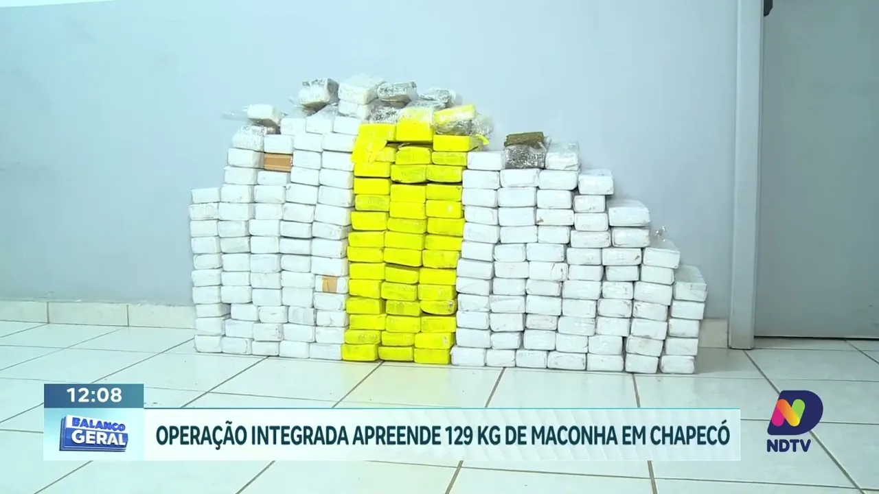 Polícia Apreende 129 kg de Maconha em Chapecó com Apoio do SAER-FRON