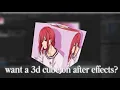 want a 3d cube on after effects 3d cube tutorial