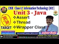 Assert Thread and Wrapper Class Information Technology Java Class 12