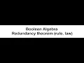 Redundancy Theorem in Boolean Algebra Simplifying Boolean Expressions 15