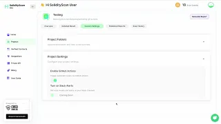 Enable Github actions to facilitate continuous security using SolidityScan